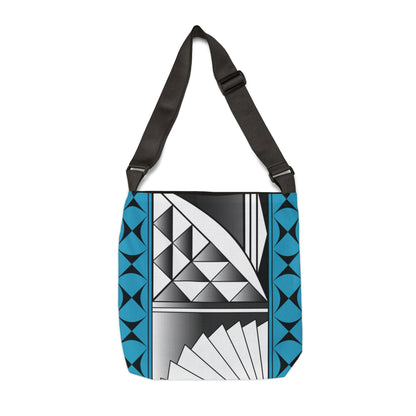 Turquoise Chrome Southwest Sunrise Adjustable Tote Bag