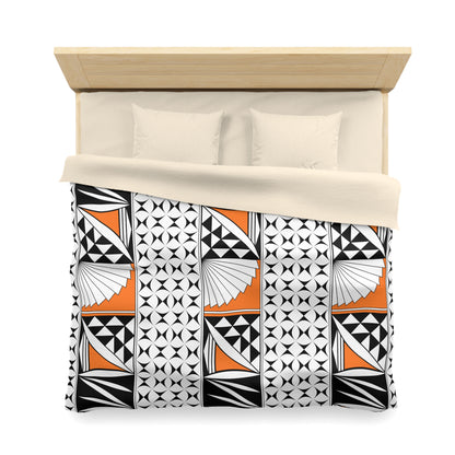 Southwest Sunrise in Orange Microfiber Duvet Cover