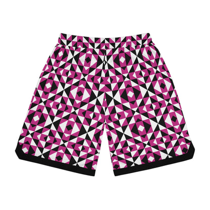 Pink Sacred Mountains Basketball Rib Shorts
