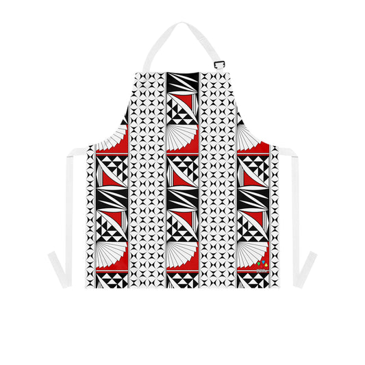 Southwest Sunrise 3 Row Red Two Pocket Apron