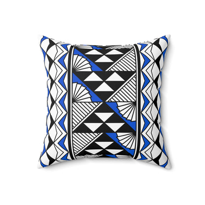 Sun and Rain in Blue Spun Polyester Square Pillow