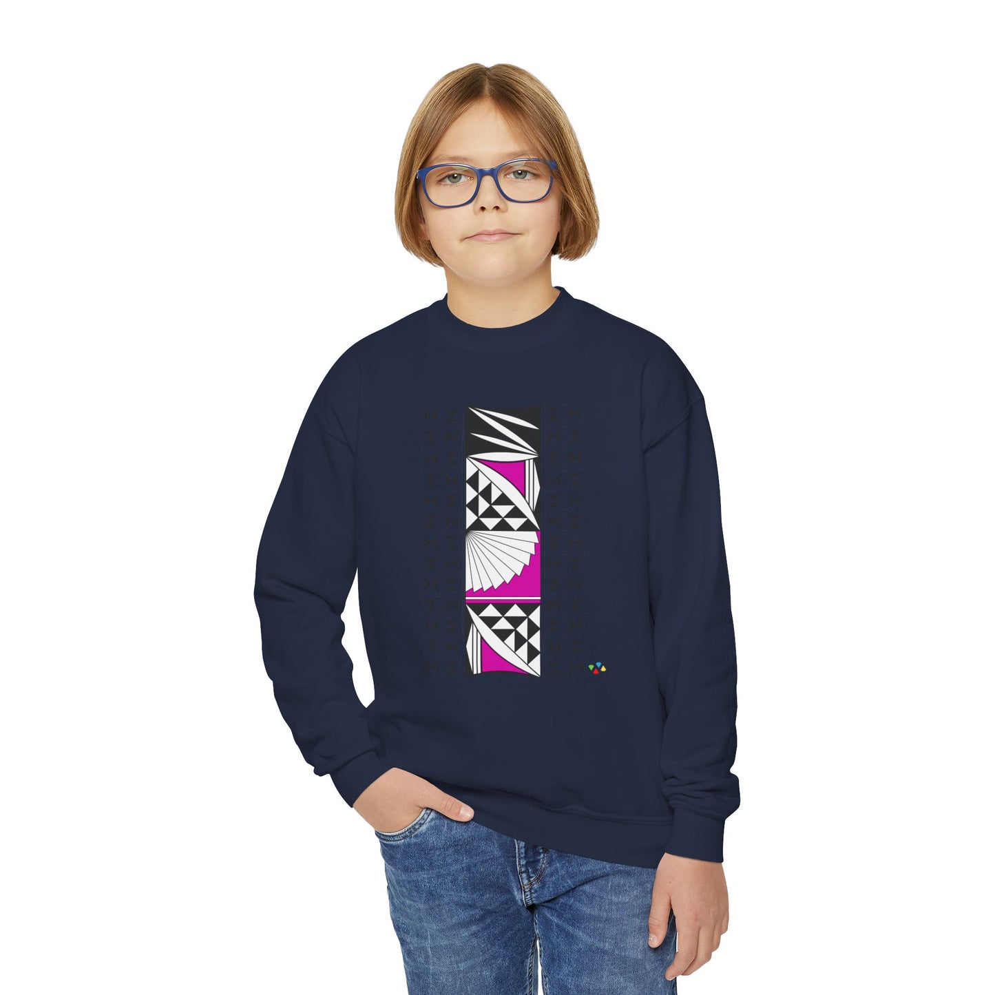Southwest Sunrise in Pink Youth Crewneck Sweatshirt