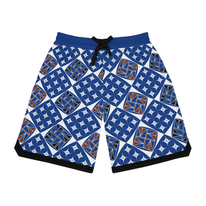 Sacred Universe in Blue Basketball Rib Shorts