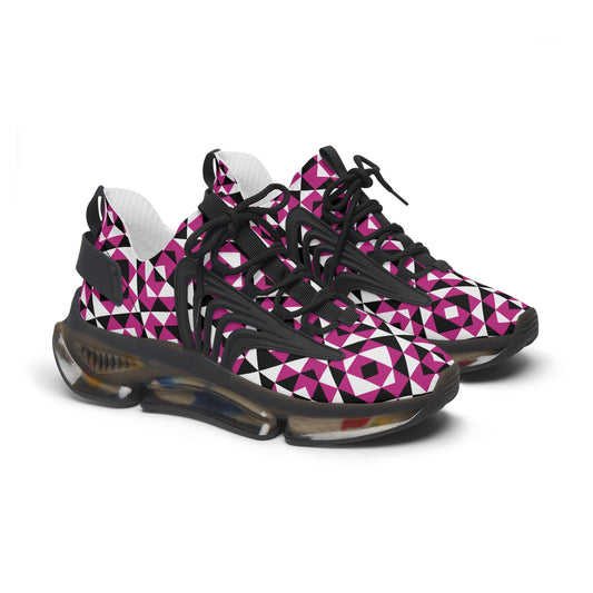 Sacred Mountains on Pink Women's Mesh Sneakers