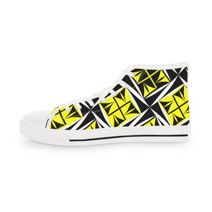 Sacred Winds in Yellow High Top Sneakers