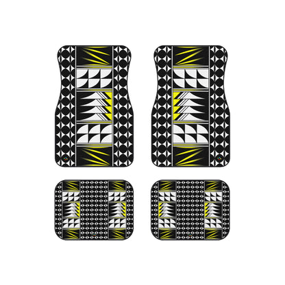 Yellow Native Feather Blessings Car Mats (Set of 4)