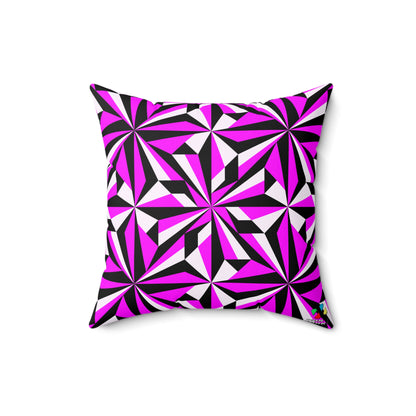 Desert Flowers in Pink Square Pillow