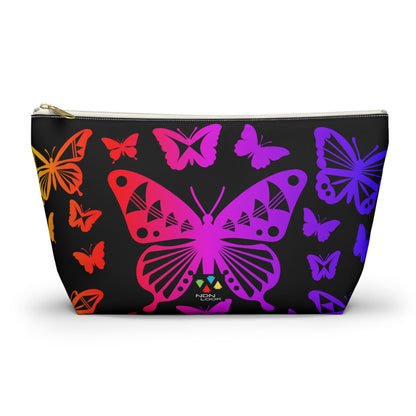 Rainbow Butterflies Pouch w T-bottom
