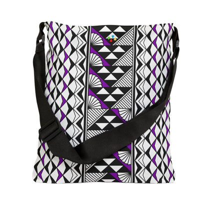 Purple Native Sun and Rain Adjustable Tote Bag