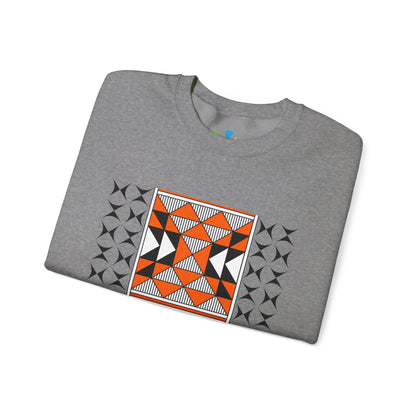 Sacred Mountains in Orange Unisex Sweatshirt