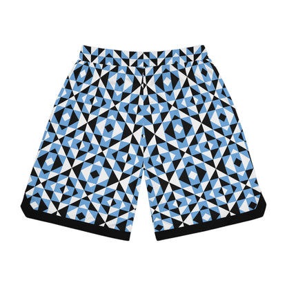Light Blue Sacred Mountains Basketball Rib Shorts