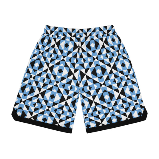 Light Blue Sacred Mountains Basketball Rib Shorts