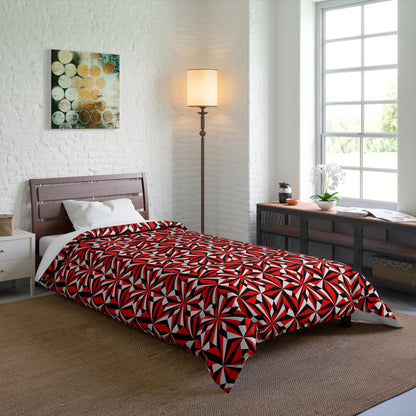 Southwest Desert Flower in Red Comforter