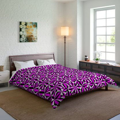 Southwest Desert Flower in Pink Comforter