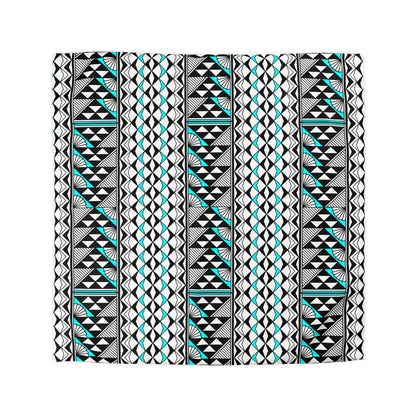 Sun and Rain in Turquoise Microfiber Duvet Cover