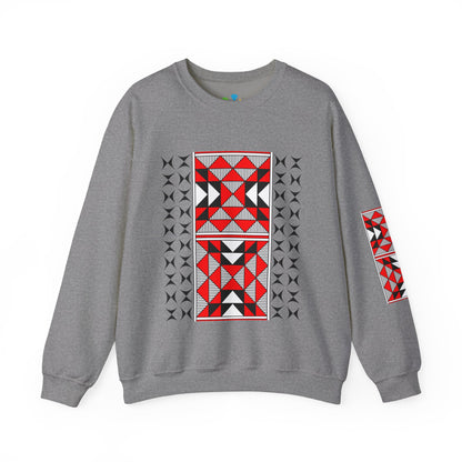 Sacred Mountains in Red Unisex Sweatshirt