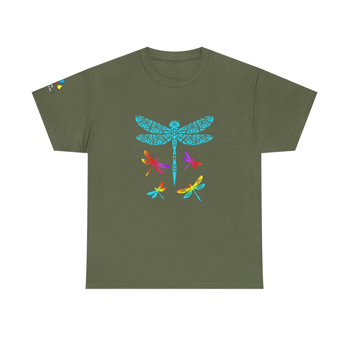 Rainbow Native Dragonfly Gildan Unisex Tee