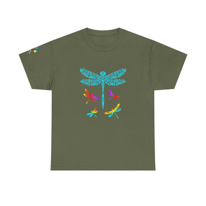 Rainbow Native Dragonfly Gildan Unisex Tee