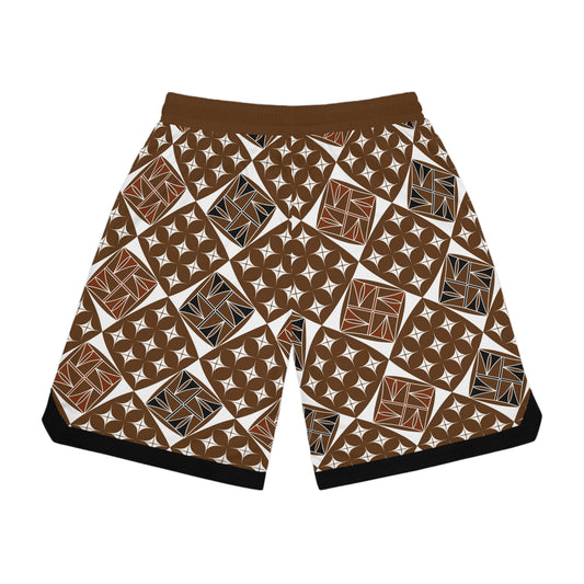 Sacred Universe in Brown Basketball Rib Shorts