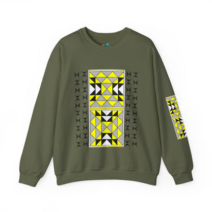Sacred Mountains in Yellow Unisex Sweatshirt