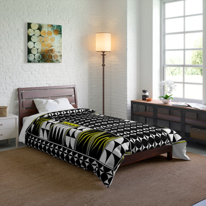 Southwest Feather Blessing in Yellow Comforter