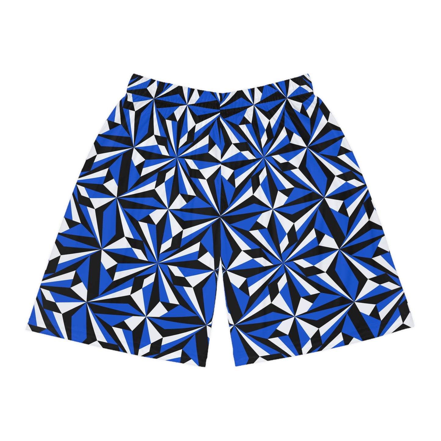 Desert Flowers in Blue Basketball Shorts