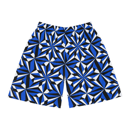 Desert Flowers in Blue Basketball Shorts