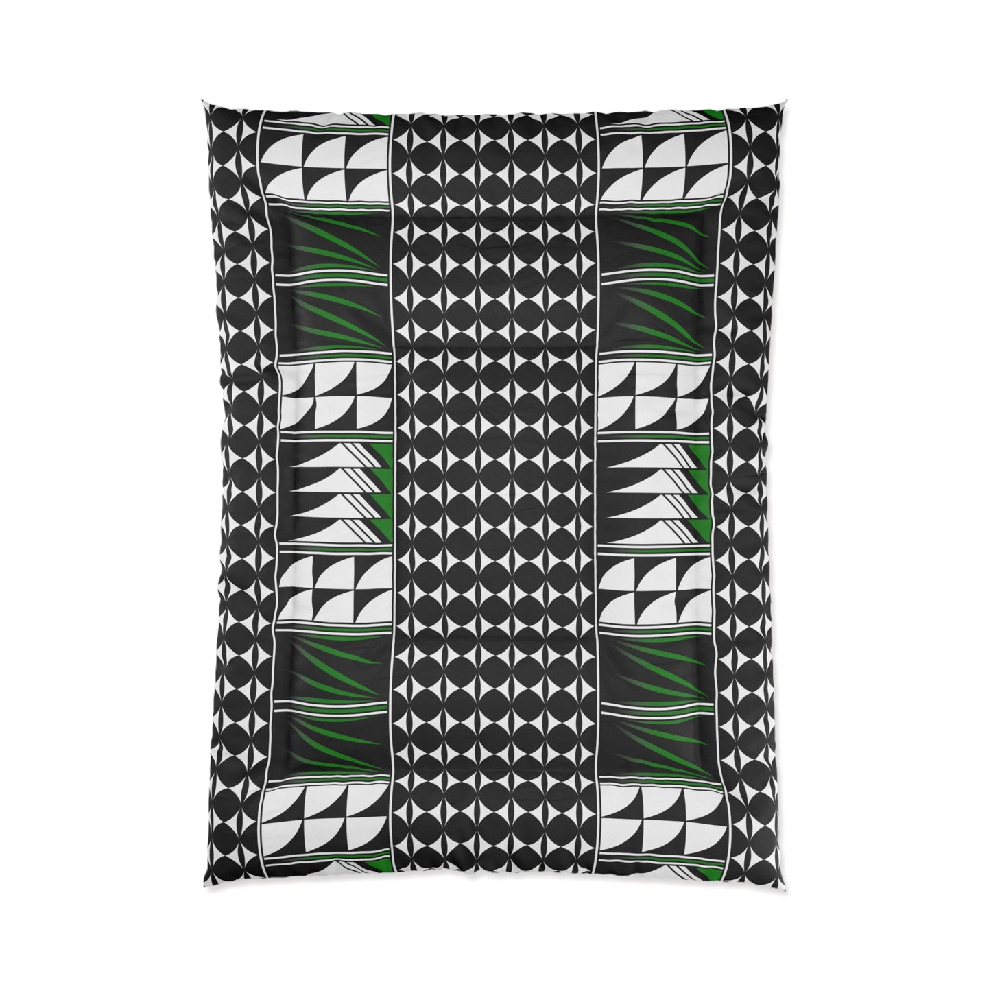 Southwest Feather Blessing in Green Comforter