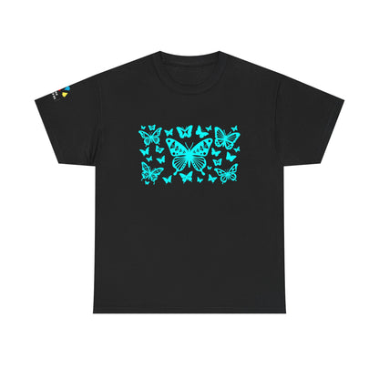 Butterfly Dance in Turquoise Gildan Unisex Tee