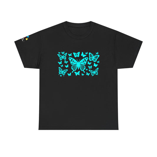 Butterfly Dance in Turquoise Gildan Unisex Tee