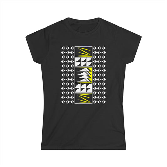 Yellow Native Feather Blessing Women's Softstyle Tee