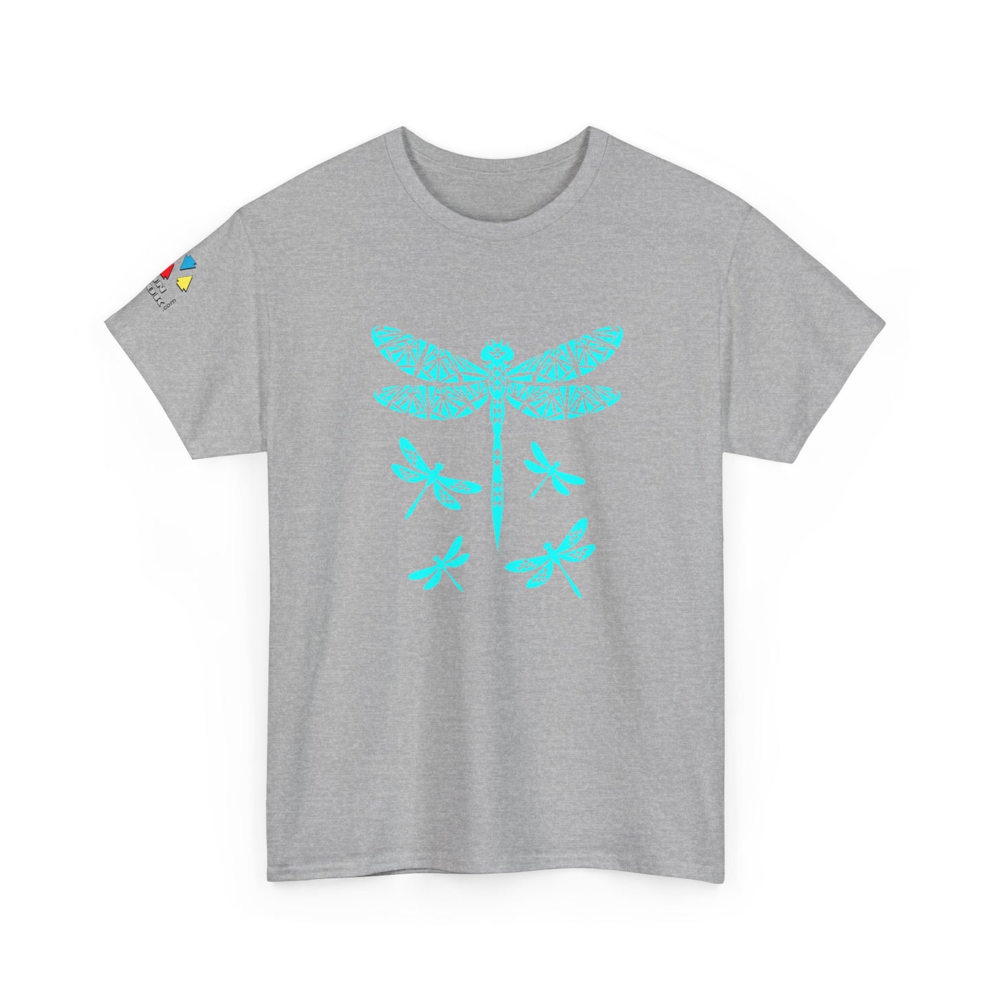 Native Dragonfly in Teal Gildan Unisex Tee
