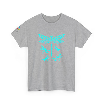 Native Dragonfly in Teal Gildan Unisex Tee