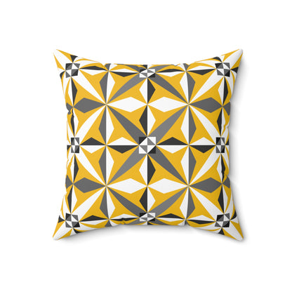 Morning Star in Yellow Square Pillow