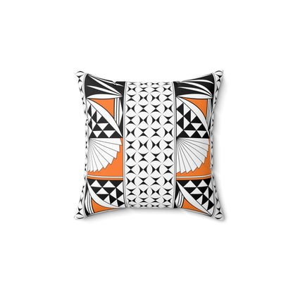 Southwest Sunrise in Orange Square Pillow