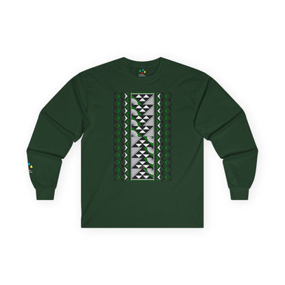 Sun and Rain in Green Unisex Long Sleeve Tee