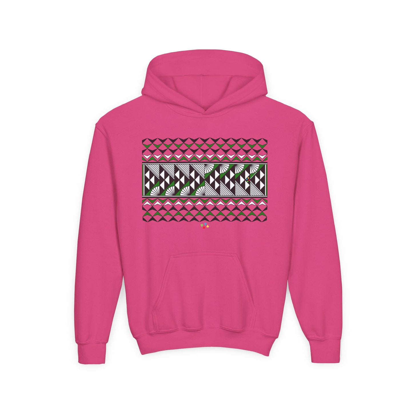 Green Rain and Sun Youth Heavy Blend Hooded Sweatshirt