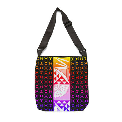 Dark Rainbow Southwest Sunrise Adjustable Tote Bag