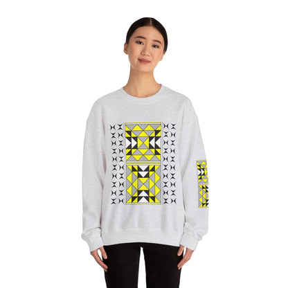 Sacred Mountains in Yellow Unisex Sweatshirt