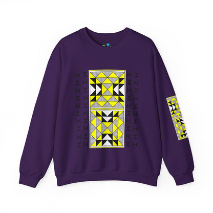 Sacred Mountains in Yellow Unisex Sweatshirt