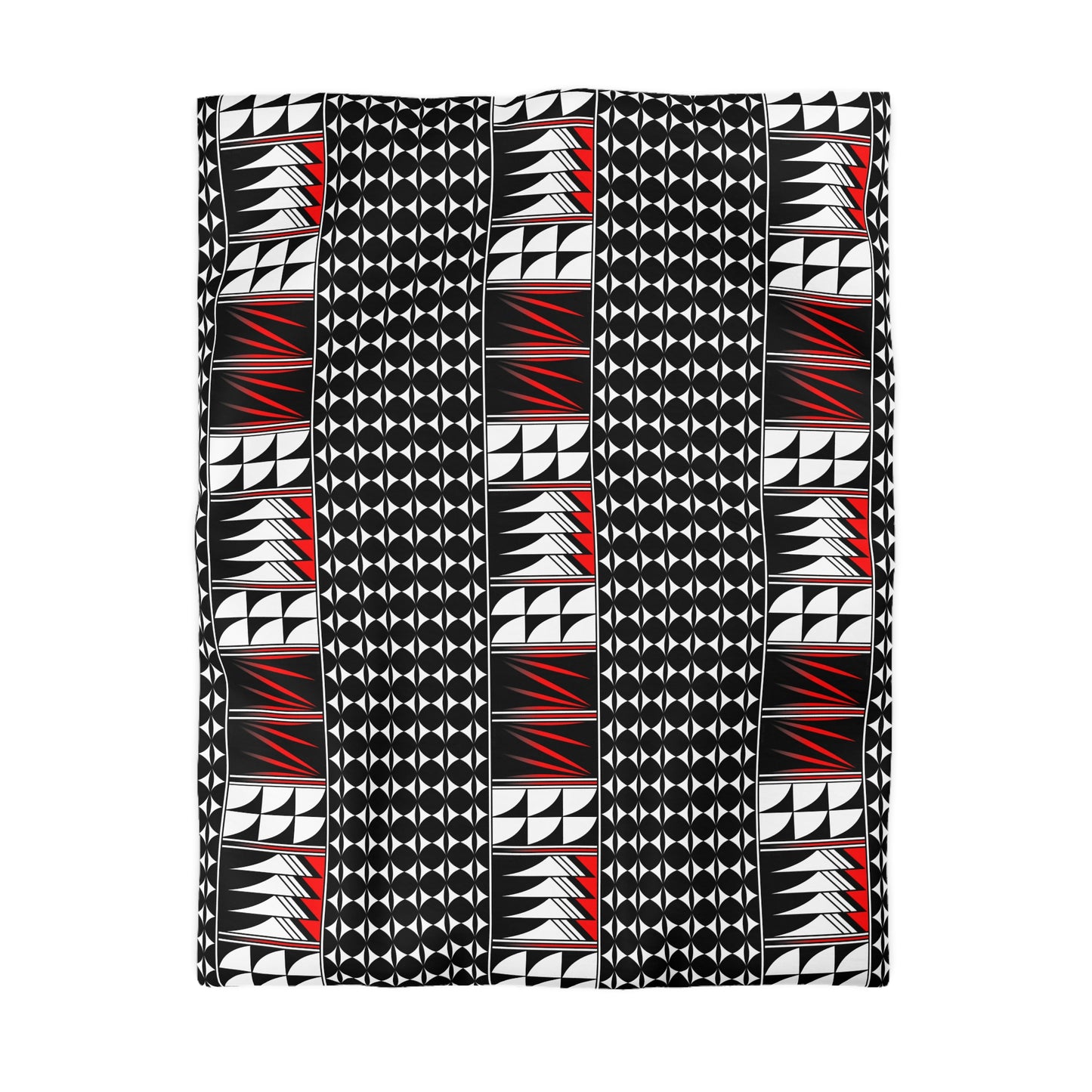 Blessed Feathers in Red Microfiber Duvet Cover