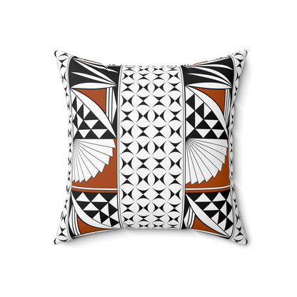 Southwest Sunrise in Rust Square Pillow