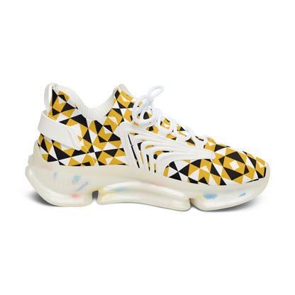 Sacred Mountains in Yellow Women's Mesh Sneakers