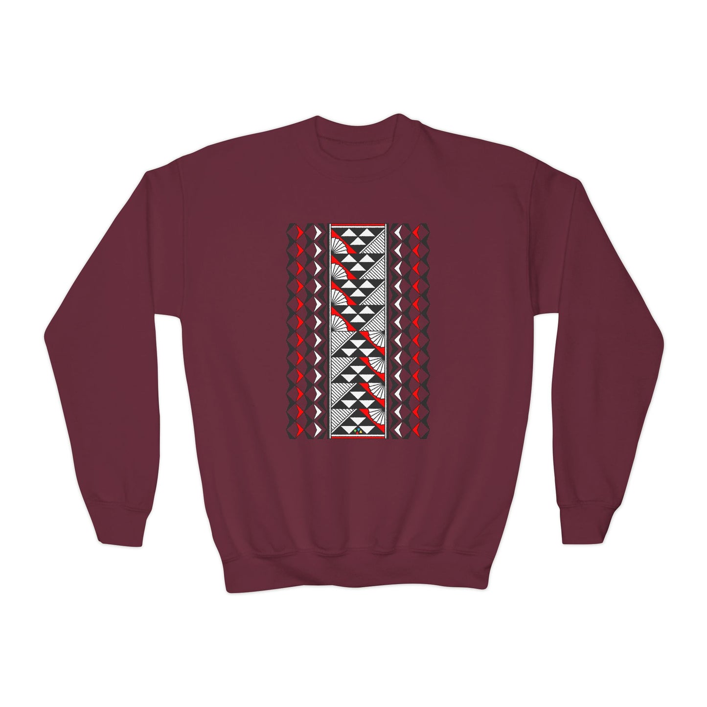 Rain and Sun in Red Youth Crewneck Sweatshirt