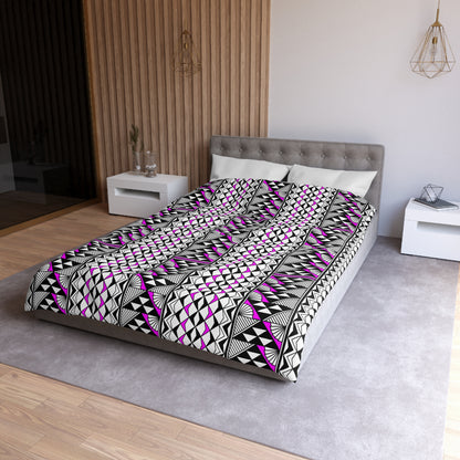 Sun and Rain in Pink Microfiber Duvet Cover