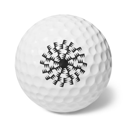 Sun Rays Golf Balls, 6pcs