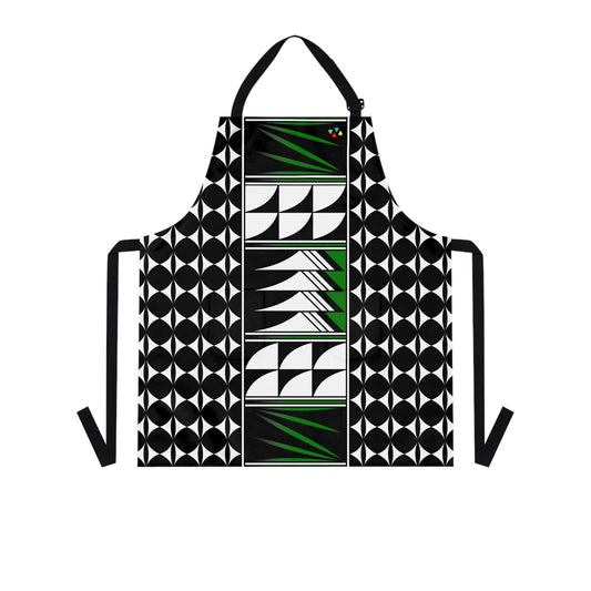 Green Native Feather Blessing Two Pocket Apron