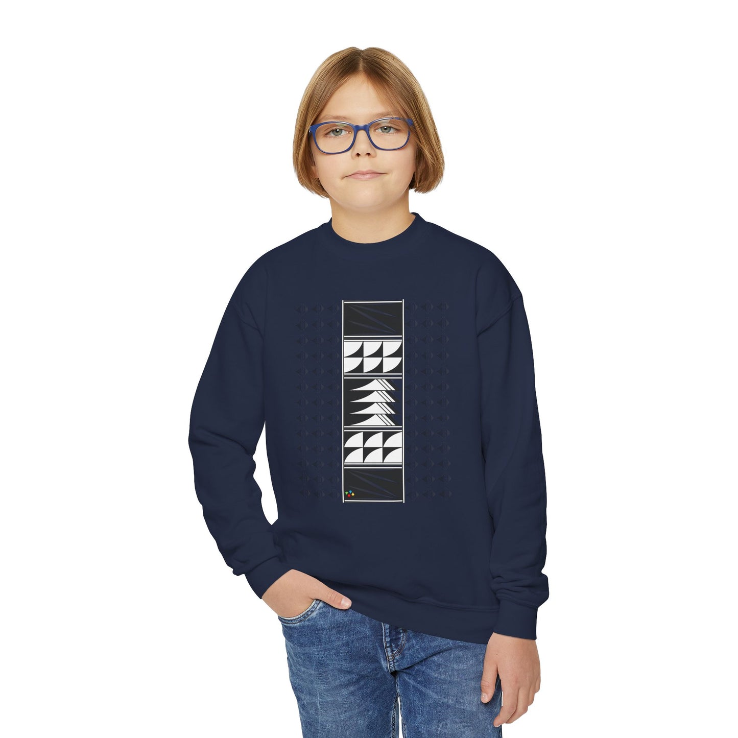 Feather Blessings Fade Youth Crewneck Sweatshirt