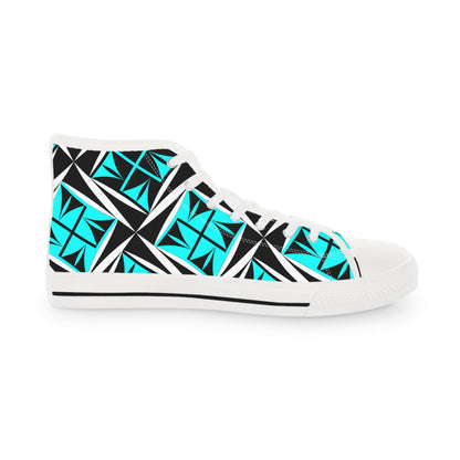 Sacred Winds in Turquoise High Top Sneakers