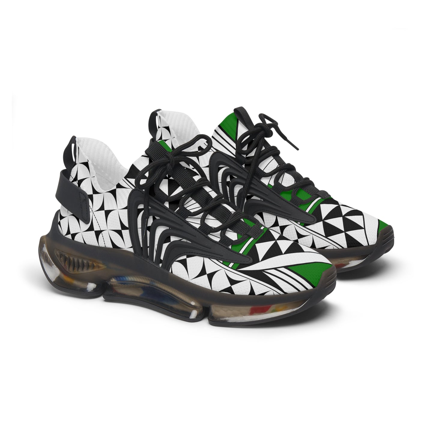 Southwest Sunrise in Green Women's Mesh Sneakers